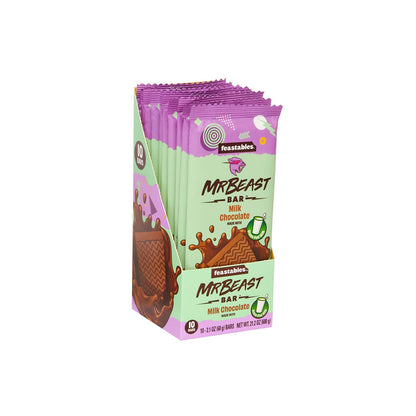 Mr Beast Chocolate Bar by Feastables (7 Flavors) (1 Bar & 10 Pack)